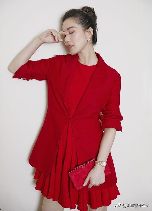 明星新年服装图片,时尚与传统的完美融合